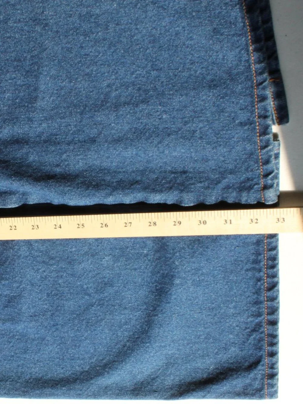 Vintage Vivaldi Denim Skirt High Waisted Pleated Midi Blue Jean Slit Sz 11/12